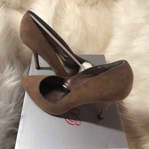 4 inch Suede Blush Heels